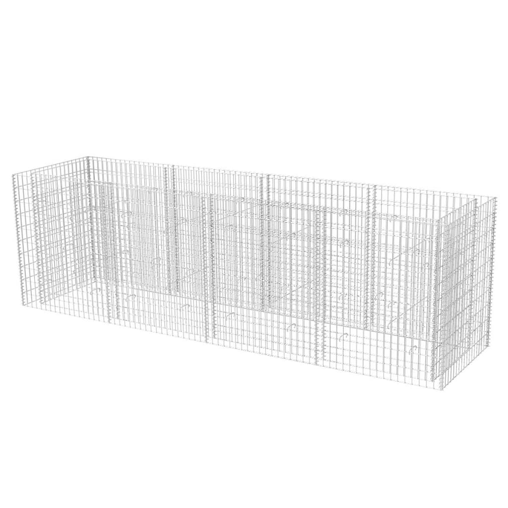 Lit surélevé à gabion Acier 360x90x100 cm