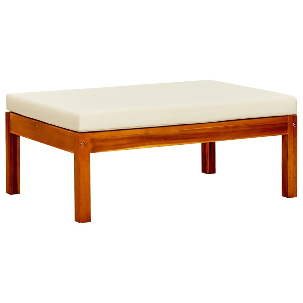Repose-pieds de jardin 2 pcs Bois d'acacia massif