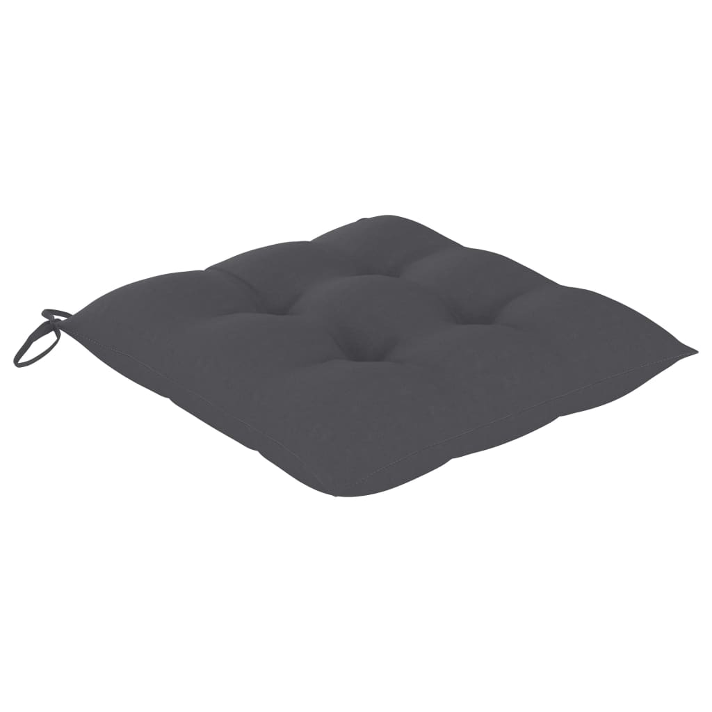 Coussins de chaise 4 pcs Anthracite 40x40x7 cm Tissu