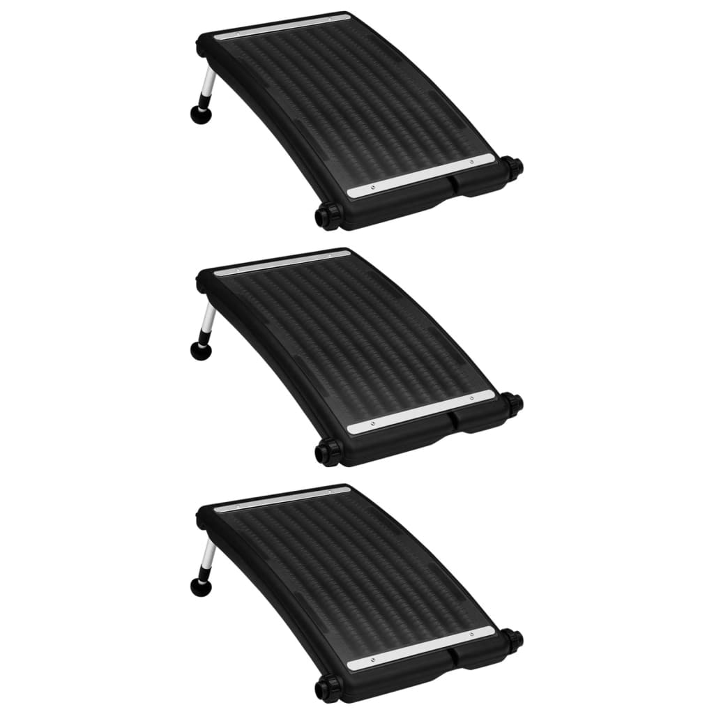 Panneaux de chauffage solaire de piscine courbés 3pcs 72,5x46cm