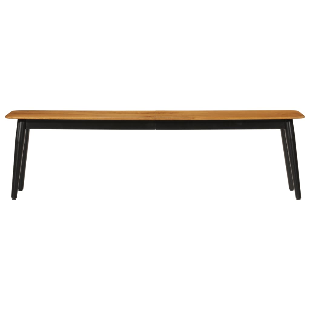 Banc 160x40x45 cm bois massif de manguier et fer