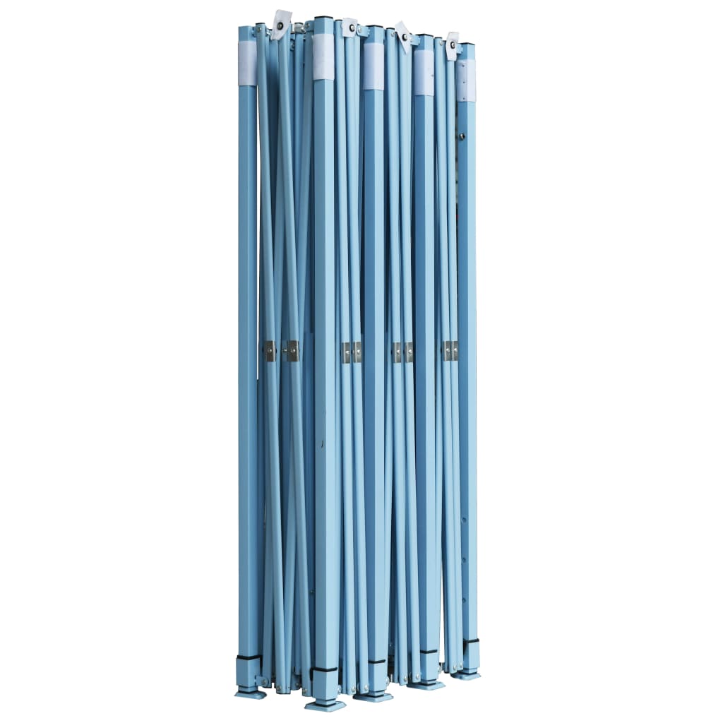 Tente de réception pliable avec 5 parois 3x9 m Blanc cassé