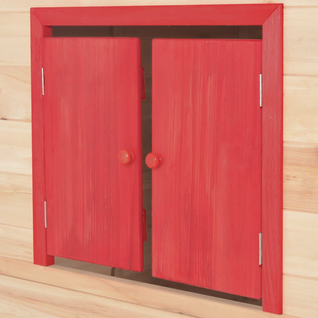 Maison de jeu pour enfants Bois de sapin Rouge