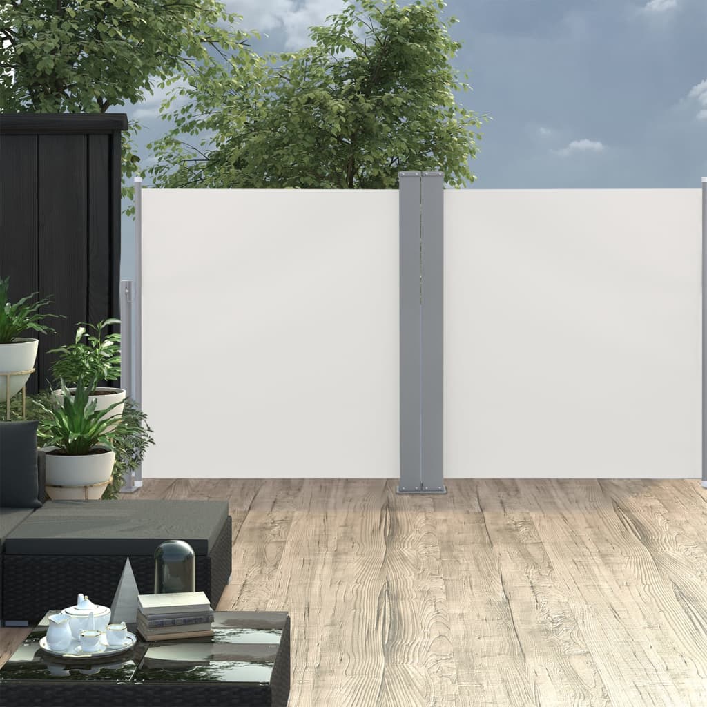 Auvent latéral rétractable Crème 120 x 600 cm