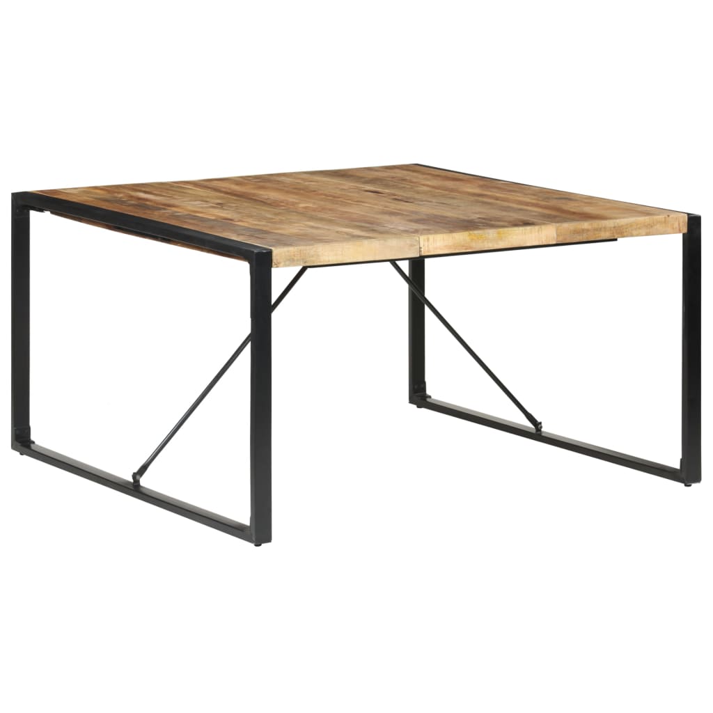 Table de salle à manger 140x140x75 cm Bois de manguier brut