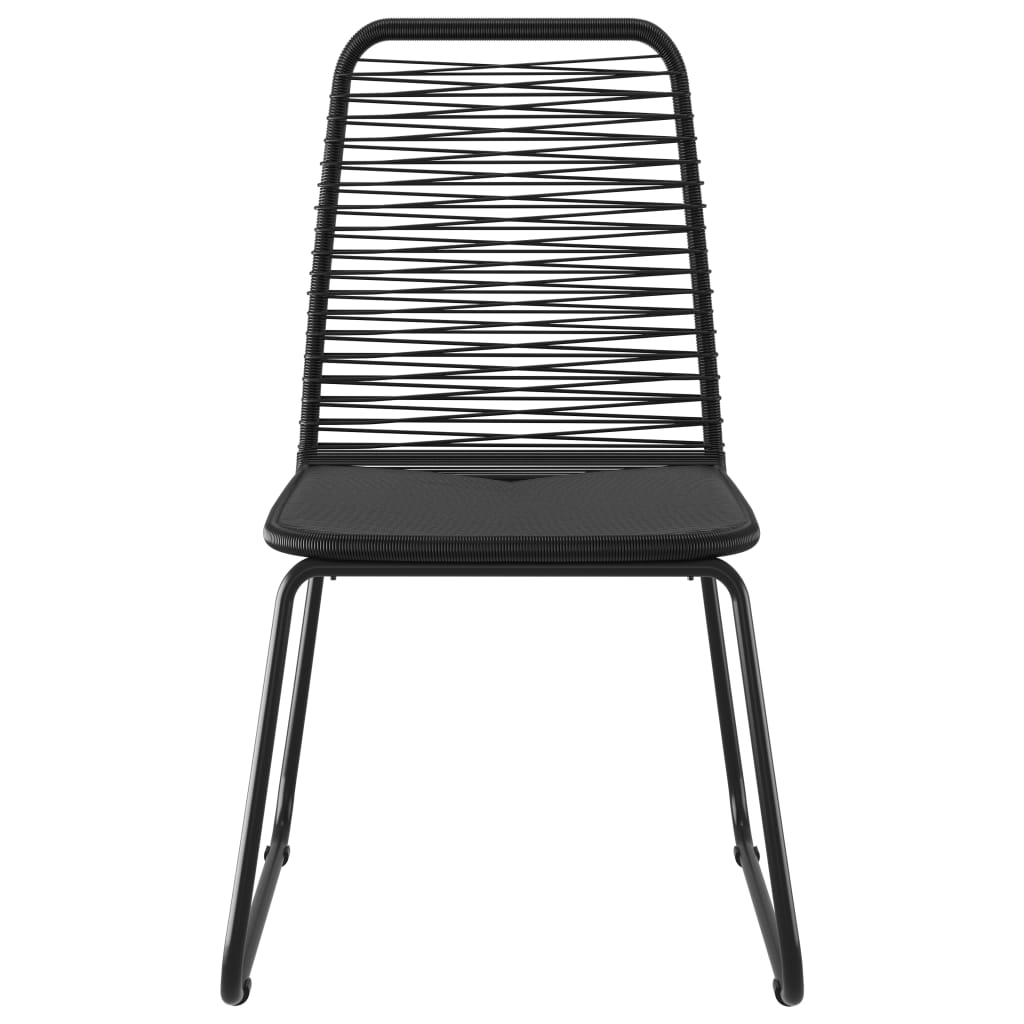 Chaises d'extérieur 4 pcs Résine tressée Noir