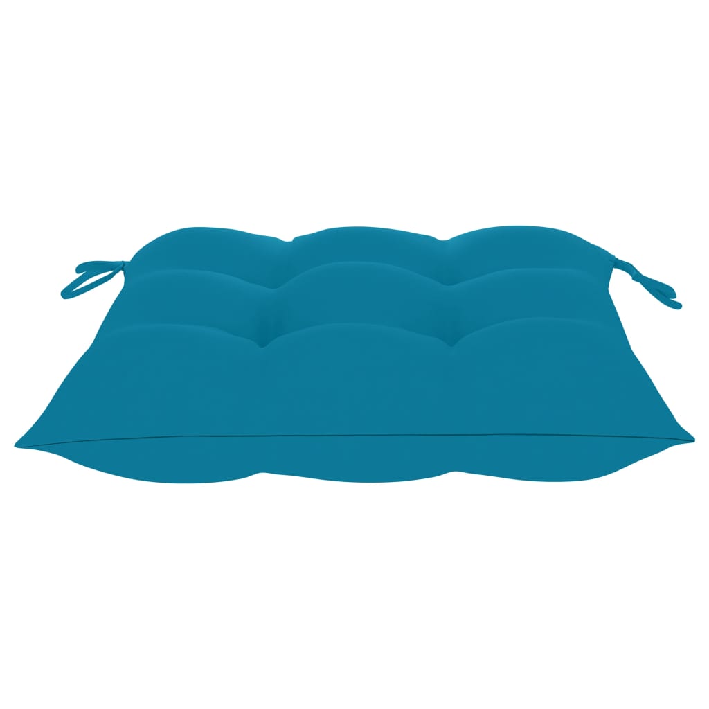 Coussins de chaise 2 pcs Bleu clair 40x40x7 cm Tissu