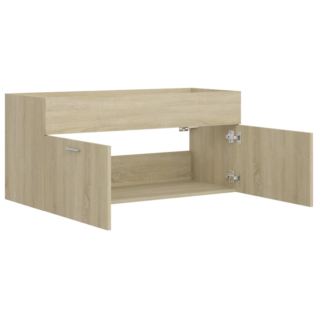 Armoire d'évier Chêne sonoma 100x38,5x46 cm Aggloméré