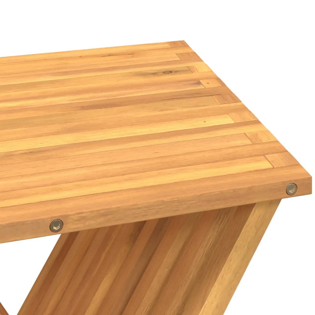 Tabouret pliant 40x32,5x70 cm Bois massif de teck