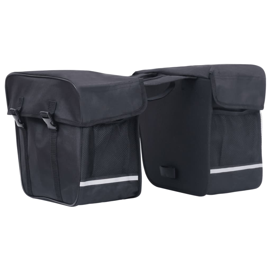 Sac de vélo double pour porte-bagages étanche 35 L Noir