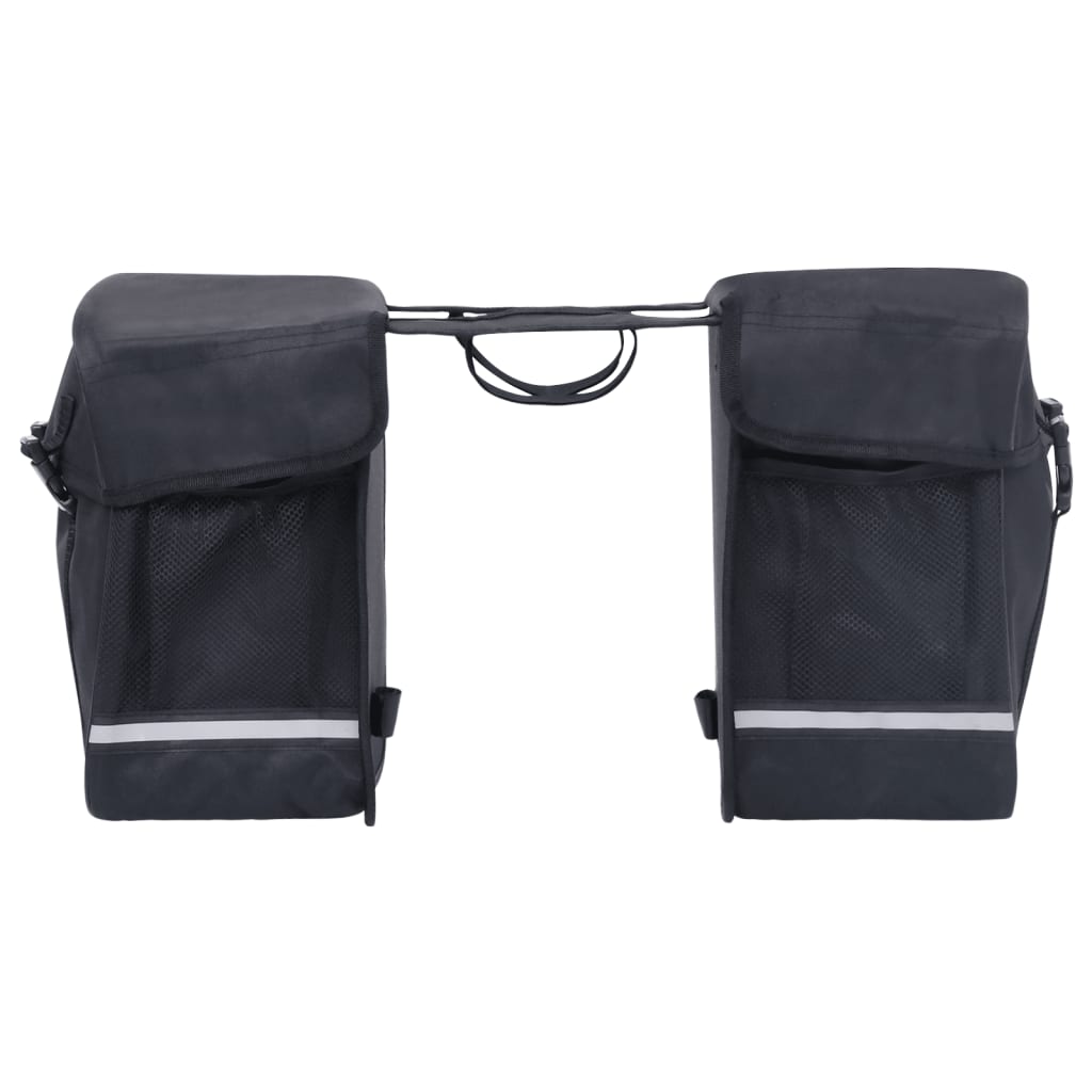 Sac de vélo double pour porte-bagages étanche 35 L Noir