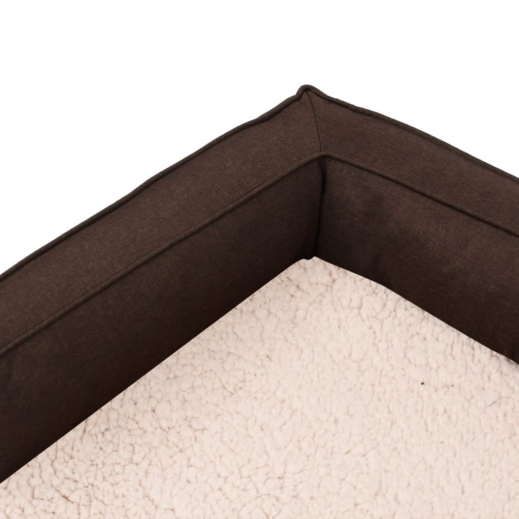 Matelas de lit ergonomique de chien 60x42 cm Polaire aspect lin