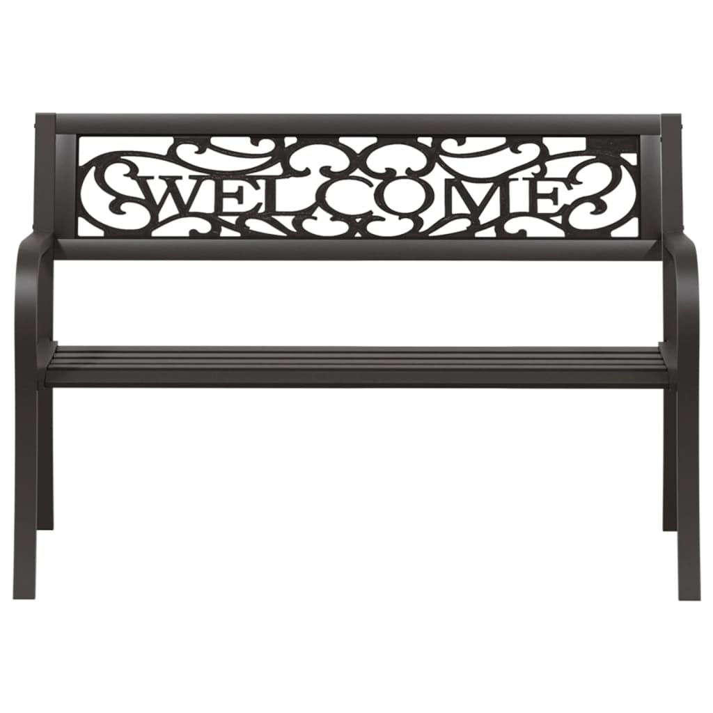 Banc de jardin 125 cm Acier Noir