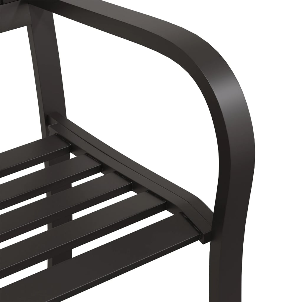 Banc de jardin 125 cm Acier Noir