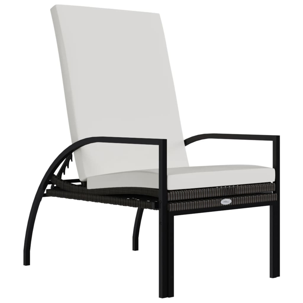 Chaises longues avec repose-pied 2 pcs Résine tressée Marron