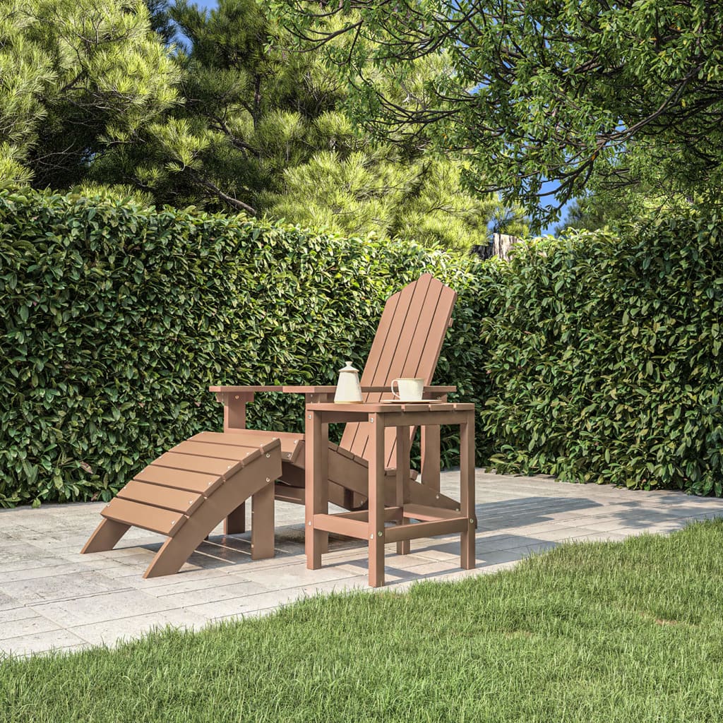 Table de jardin Adirondack Marron 38x38x46 cm PEHD