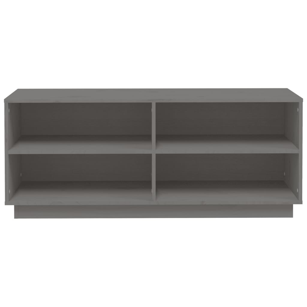 Armoire à chaussures Gris 110x34x45 cm Bois de pin massif