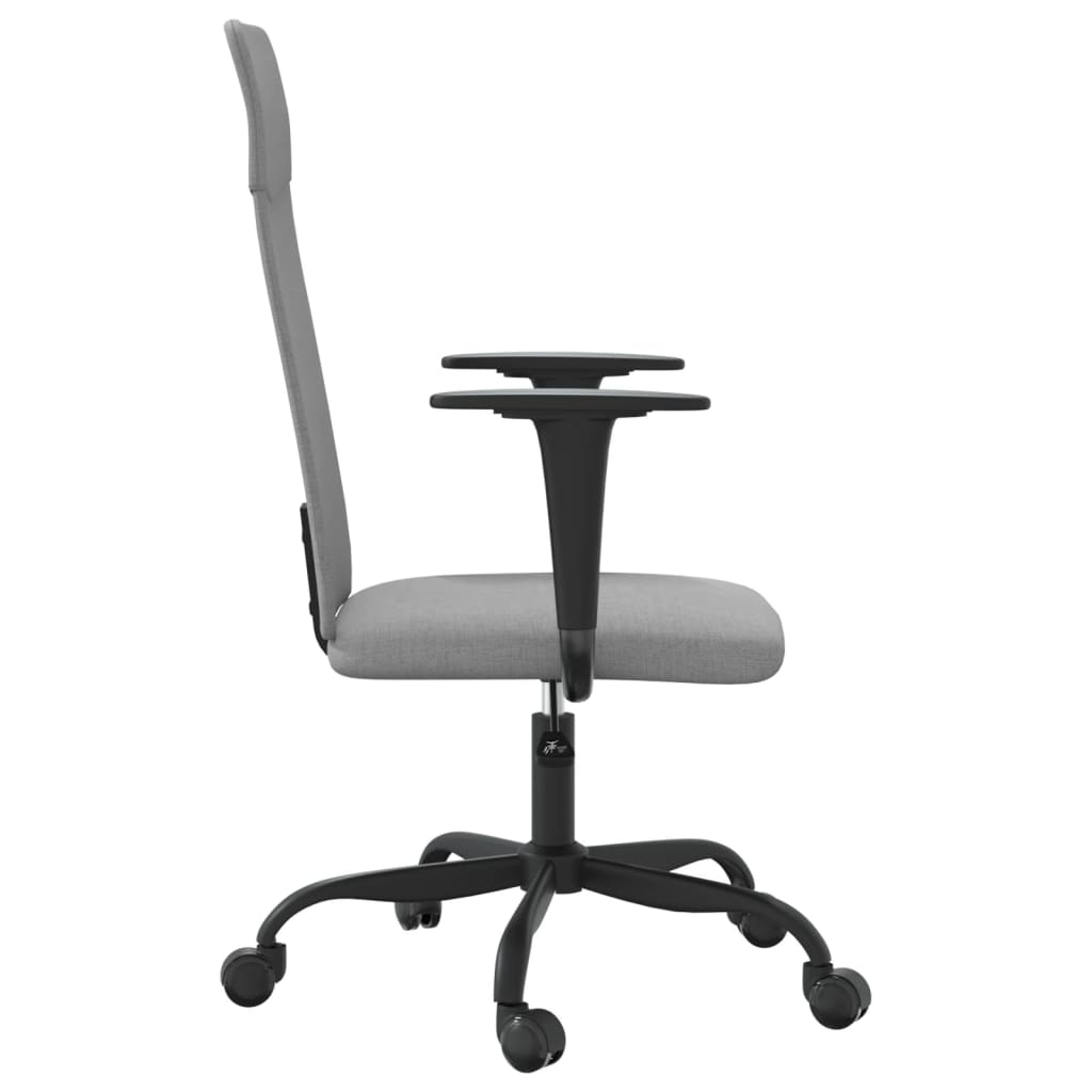 Chaise de bureau gris clair tissu