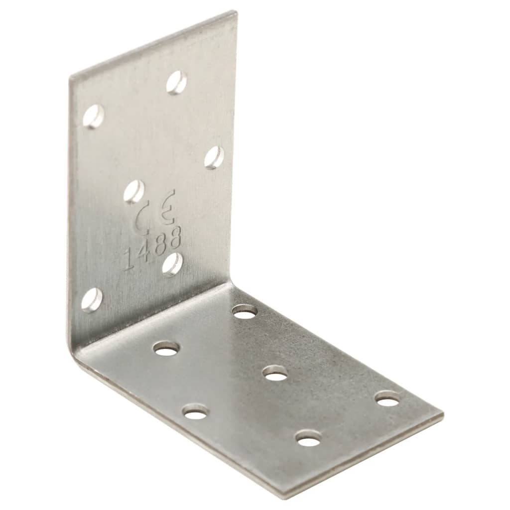 Équerres de fixation 40 pcs 2 mm 60x40x60 mm acier galvanisé