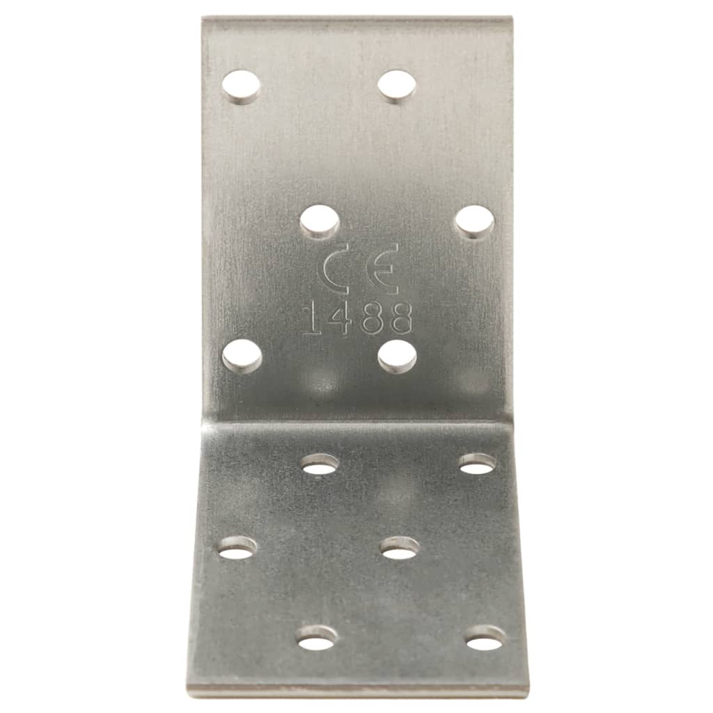 Équerres de fixation 40 pcs 2 mm 60x40x60 mm acier galvanisé