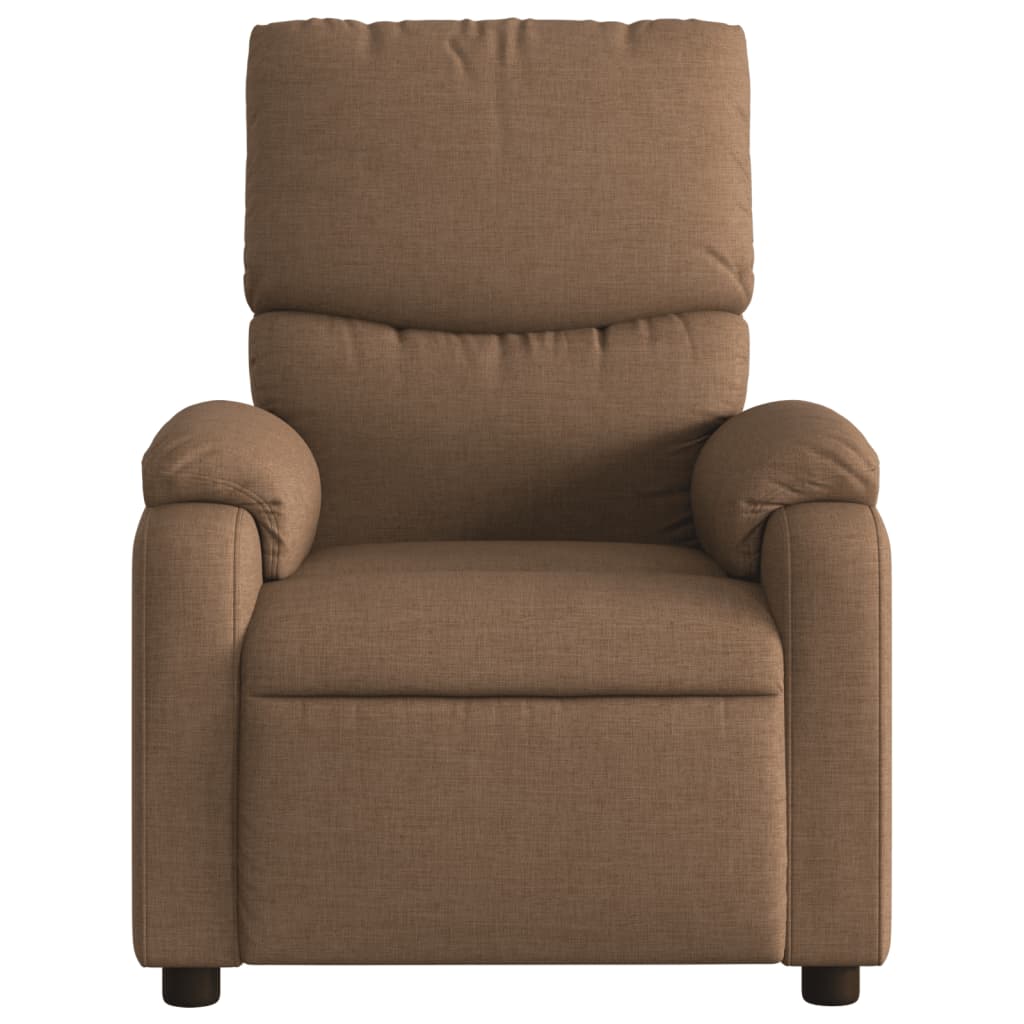 Fauteuil de massage inclinable Marron Tissu